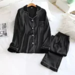 Code PJ SUIT Shezaib Silk Pajamas Sets Short Sleeve Sleepwear Two Pieces Nightwear Set