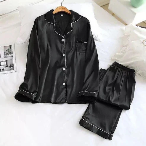 Code PJ SUIT Shezaib Silk Pajamas Sets Short Sleeve Sleepwear Two Pieces Nightwear Set