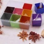9 in 1 Masala Box Set with Spoons, Protect your Spices    Multi Mix Random Colours