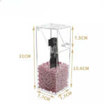 Acrylic Pearl Brush Holder  (Foam Packing) With Pearls. Both Shapes Available