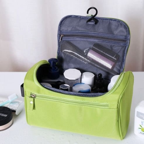 Makeup Zipper Storage Bag cosmetic travel organizer original made in china 🇨🇳  Only green color available