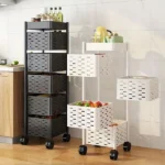 5 Layers Rotatable Trolley With Wheels