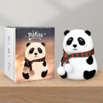 Cute Panda Night Light Soft Silicone LED Bedside Lamp