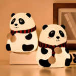 Cute Panda Night Light Soft Silicone LED Bedside Lamp