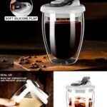 Double wale glass with lid   350ml