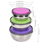3Pcs Stainless Steel Bowl