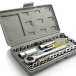 Aiwa Combination Socket Wrench Set Tool Kit  – Silver