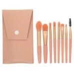 8 in 1 Mini Wooden Handle Makeup Brush Set