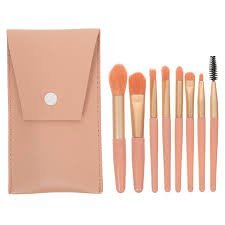 8 in 1 Mini Wooden Handle Makeup Brush Set