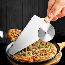 Cake Lifter With Wheel Pizza Cutter 2 in 1 Stainless Steel