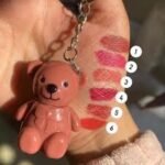 Mocoallure Korean Bear Key Chain Matte Lipgloss 6Pcs Set