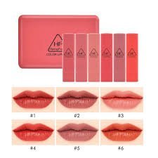 Heng Fang Mini Matte Lipsticks Pack of 6 (Dark Red Shades Only)