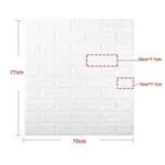 Self-Adhesive Wall Brick Design Sheet Panel 3D PVC Waterproof Wall Sticker 6mm  2 pcs