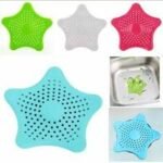 Silicone Rubber Five-pointed Star Sink Drain Filter for Kitchen (pack of 2)