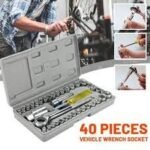 Aiwa Combination Socket Wrench Set Tool Kit  – Silver