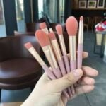 8 in 1 Mini Wooden Handle Makeup Brush Set