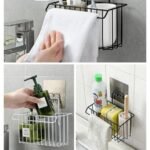 Wall mounted sticking sponge holder iron merterial
