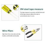 Tool Kit 9-Piece Handheld Tool Set with Hammer, Phillips Screwdrivers, Long-Nose Pliers, Tweezers, Tape Measure, and Tool Box  💫🌟✨☑️ (With Box)