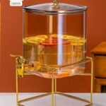 Water dispenser glass merterial iron stand 3.5litrel