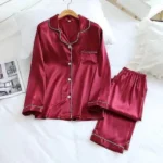 Code PJ SUIT Shezaib Silk Pajamas Sets Short Sleeve Sleepwear Two Pieces Nightwear Set