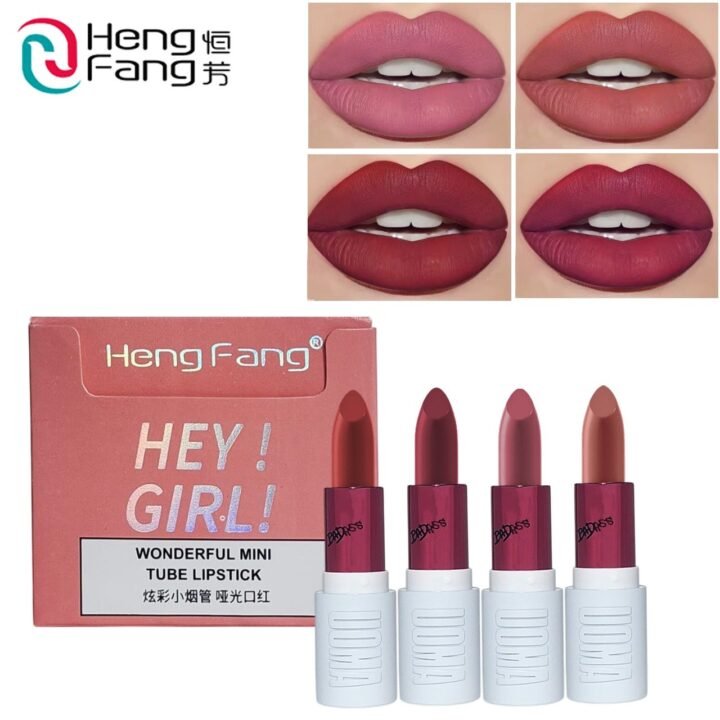 heng Fang New Hey Girl Metal Tube Lipstick set