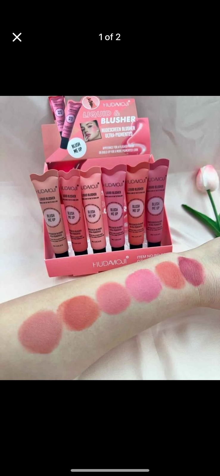 huda mouji liquid blush 6 pcs set 