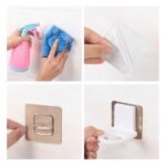 Shampoo & Sanitizer Adhesive Sticky Holder  2 pcs