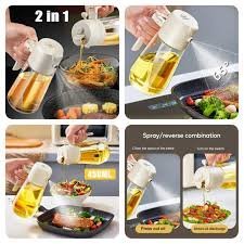 2 In 1 Glass Oil Spray Dispenser 470 ML
