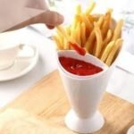 French Fries Dip Cone Cup with Sauce Holder