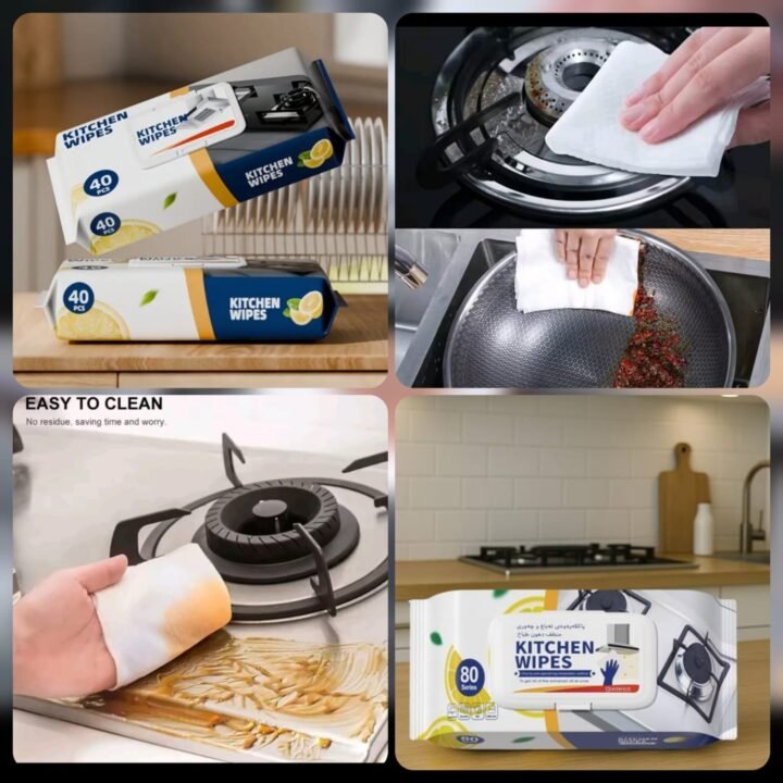 kitchen cleaning wipes  pack of 80 pcs