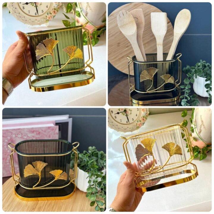 leaf cutlery holder