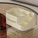 Modern Makeup Organizer With Tissue Box Stylish Cosmetic Display Desk Storagef & F