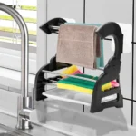 LDurable Stainless Steel Sponge Holder Sturdy Rust Proof Drying Rack Kitchen Organize