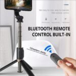 Selfies & Video Recording, 360 Degree Rotation Selfie Stick Tripod with Fill Light & Wireless Remote p