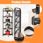 Foldable Corner Shelf with Tripod Base  (3 layers)