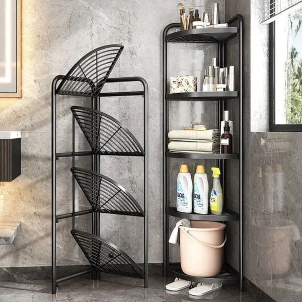 Foldable Corner Shelf with Tripod Base  ( 4 layers)