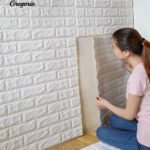 Pack Of 4 3D Foam Brick Wall Sheets