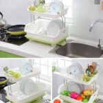 2 Tier Dish Drying Storage Drain Rack