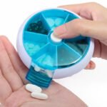 Plastic Pill Storage Organizer – Pills Round Case Box For Traveling
