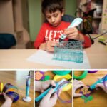 3D Pen Printer Drawing DIY Creative Printing Best for Kids Low Temperature Charging Wireless