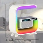 Square G Lamp, Multifunctional Bluetooth Speaker Alarm Clock, 15W Wireless Mobile Phone Charging