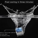 Stainless Steel Ice Cubes, Reusable Ice Cubes Set with Silicone Head Tongs and Ice Cube Trays – Pack of (8)