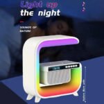 Square G Lamp, Multifunctional Bluetooth Speaker Alarm Clock, 15W Wireless Mobile Phone Charging