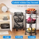 3 Tier Foldable Iron Storage Rack