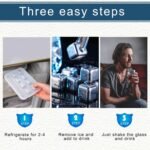 Stainless Steel Ice Cubes, Reusable Ice Cubes Set with Silicone Head Tongs and Ice Cube Trays – Pack of (8)