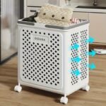 Large Capacity Movable Folding laundry Basket