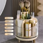 New Portable Makeup Brushes Holder 360° Rotating Desk Makeup Organizer