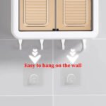 Wall Mounted Storage Cabinet – 3 Layer Punch Free Organizer Rack