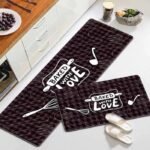 2Pcs Set Kitchen Floor Mat Non Slip