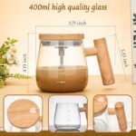 400ml Electric Mixing Cup, Automatic Portable Glass Cup Blender